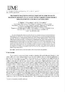 Transient magneto-convection of water near its maximum density in a cavity with various sink-source arrangements and heat generation