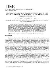 Comparative Analysis of Erosion-Corrosion in Stainless Steels: Evaluating AISI 304, AISI 316, and UB6 Across Varied Corrosive Conditions