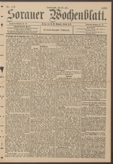 Sorauer Wochenblatt, Nr. 173. (27. Juli 1895)