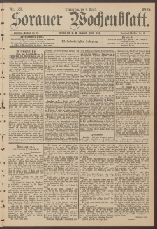 Sorauer Wochenblatt, Nr. 183. (8. August 1895)
