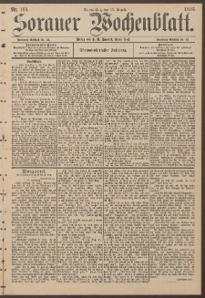 Sorauer Wochenblatt, Nr. 189. (15. August 1895)