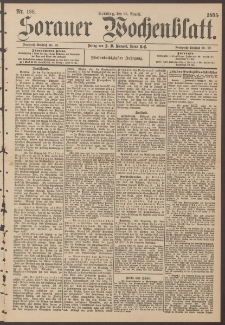 Sorauer Wochenblatt, Nr. 198. (25. August 1895)