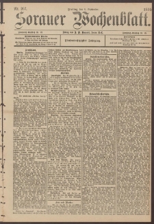 Sorauer Wochenblatt, Nr. 207. (6. September 1895)