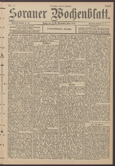 Sorauer Wochenblatt, Nr. 9. (12. Januar 1897)