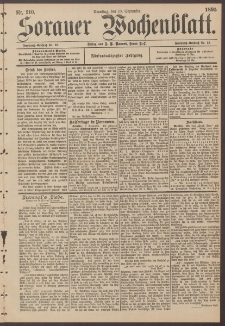 Sorauer Wochenblatt, Nr. 210. (10. September 1895)