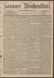 Sorauer Wochenblatt, Nr. 211. (11. September 1895)