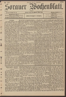 Sorauer Wochenblatt, Nr. 216. (17. September 1895)