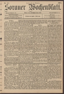 Sorauer Wochenblatt, Nr. 219. (20. September 1895)