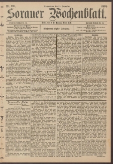Sorauer Wochenblatt, Nr. 220. (21. September 1895)