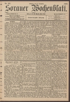Sorauer Wochenblatt, Nr. 222. (24. September 1895)