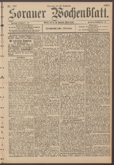 Sorauer Wochenblatt, Nr. 227. (29. September 1895)