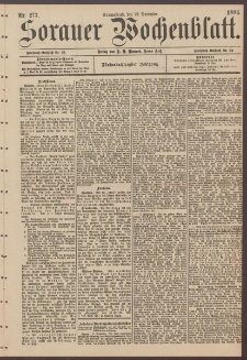 Sorauer Wochenblatt, Nr. 273. (23. November 1895)