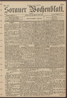 Sorauer Wochenblatt, Nr. 275. (26. November 1895)