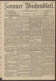 Sorauer Wochenblatt, Nr. 279. (30. November 1895)