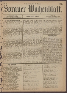 Sorauer Wochenblatt, No. 7. (18. Januar 1883)