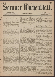 Sorauer Wochenblatt, No. 7. (16. Januar 1879)