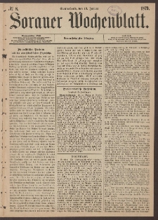 Sorauer Wochenblatt, No. 8. (18. Januar 1879)