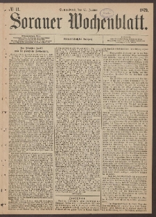 Sorauer Wochenblatt, No. 11. (25. Januar 1879)