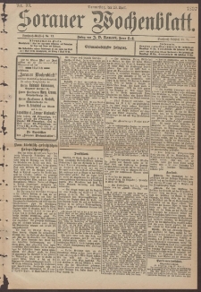 Sorauer Wochenblatt, Nr. 99. (29. April 1897)