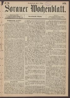 Sorauer Wochenblatt, No. 26. (1. M&auml;rz 1879)
