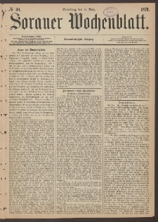 Sorauer Wochenblatt, No. 30. (11. M&auml;rz 1879)