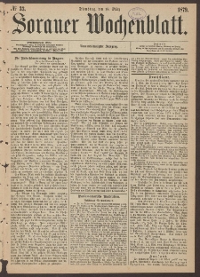 Sorauer Wochenblatt, No. 33. (18. M&auml;rz 1879)