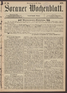 Sorauer Wochenblatt, No. 36. (25. M&auml;rz 1879)