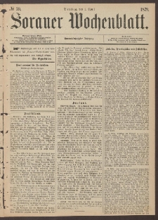 Sorauer Wochenblatt, No. 39. (1. April 1879)