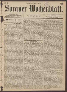 Sorauer Wochenblatt, No. 41. (5. April 1879)
