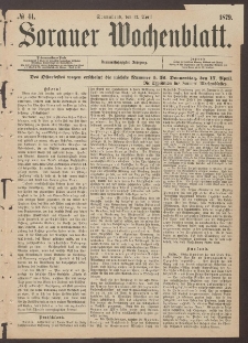 Sorauer Wochenblatt, No. 44. (12. April 1879)