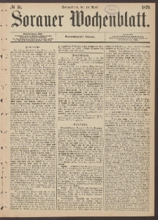 Sorauer Wochenblatt, No. 46. (19. April 1879)
