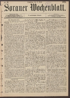 Sorauer Wochenblatt, No. 47. (22. April 1879)