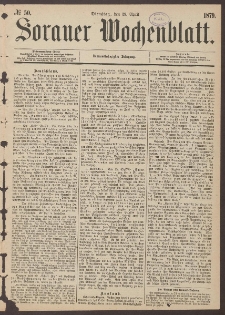 Sorauer Wochenblatt, No. 50. (29. April 1879)