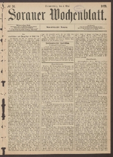 Sorauer Wochenblatt, No. 51. (1. Mai 1879)