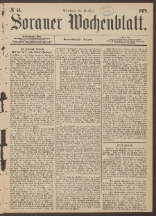 Sorauer Wochenblatt, No. 56. (13. Mai 1879)