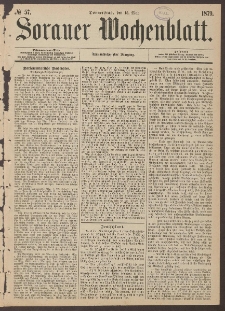 Sorauer Wochenblatt, No. 57. (15. Mai 1879)