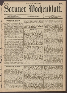 Sorauer Wochenblatt, No. 58. (17. Mai 1879)