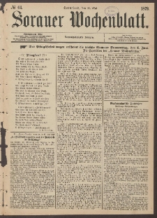 Sorauer Wochenblatt, No. 64. (31. Mai 1879)