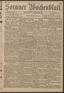 Sorauer Wochenblatt, No. 78. (1. April 1896)