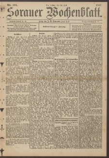 Sorauer Wochenblatt, Nr. 144. (24. Juni 1897)