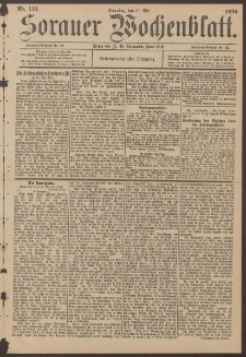 Sorauer Wochenblatt, No. 110. (10. Mai 1896)