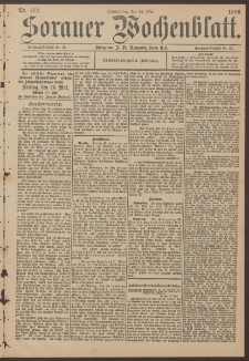 Sorauer Wochenblatt, No. 113. (14. Mai 1896)