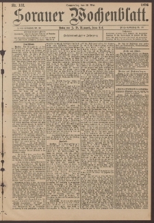 Sorauer Wochenblatt, No. 122. (28. Mai 1896)