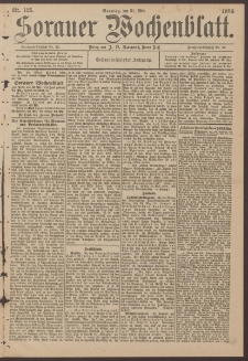 Sorauer Wochenblatt, No. 125. (31. Mai 1896)