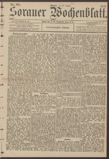 Sorauer Wochenblatt, Nr. 191. (18. August 1897)