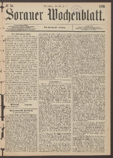 Sorauer Wochenblatt, No. 70. (17. Juni 1879)