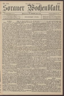 Sorauer Wochenblatt, Nr. 210. (9. September 1897)