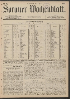 Sorauer Wochenblatt, No. 76. (1. Juli 1879)