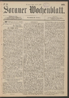 Sorauer Wochenblatt, No. 77. (3. Juli 1879)
