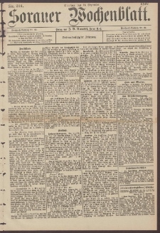 Sorauer Wochenblatt, Nr. 214. (14. September 1897)